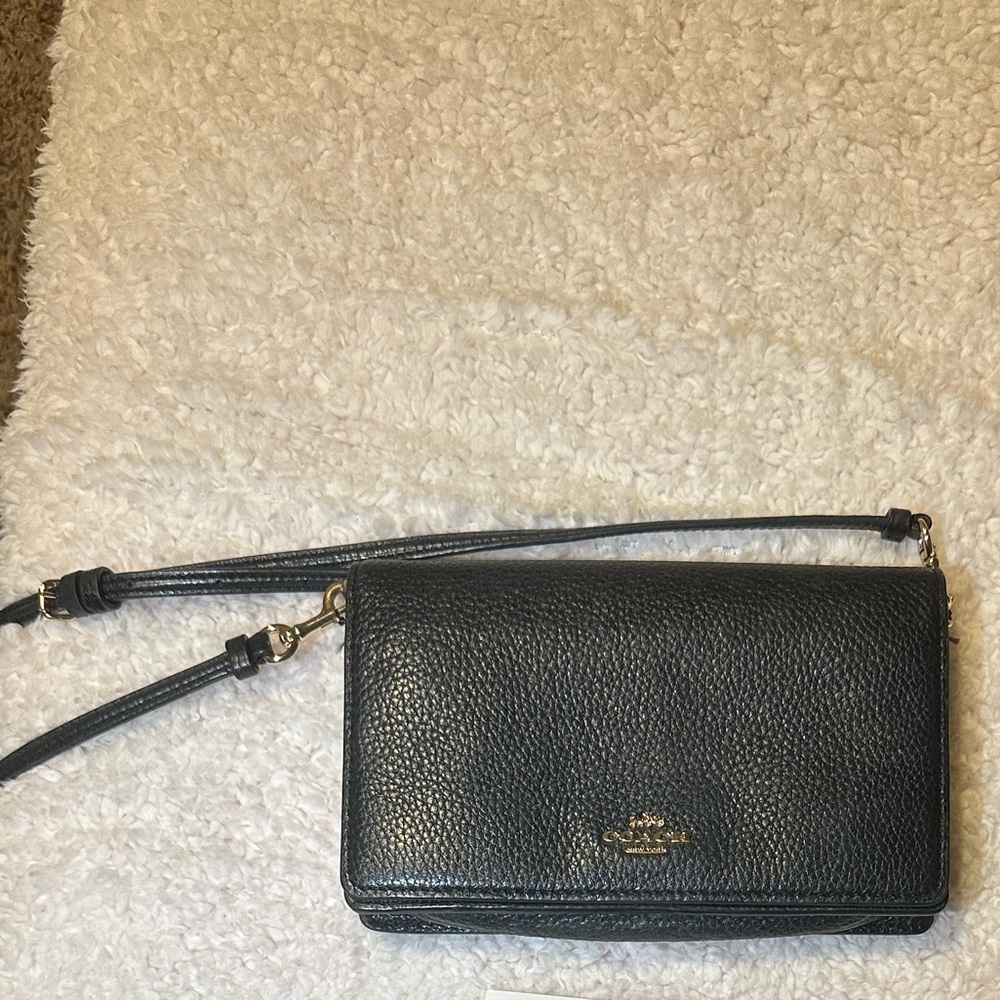 Coach Black Foldover Crossbody Bag